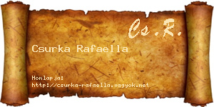 Csurka Rafaella névjegykártya